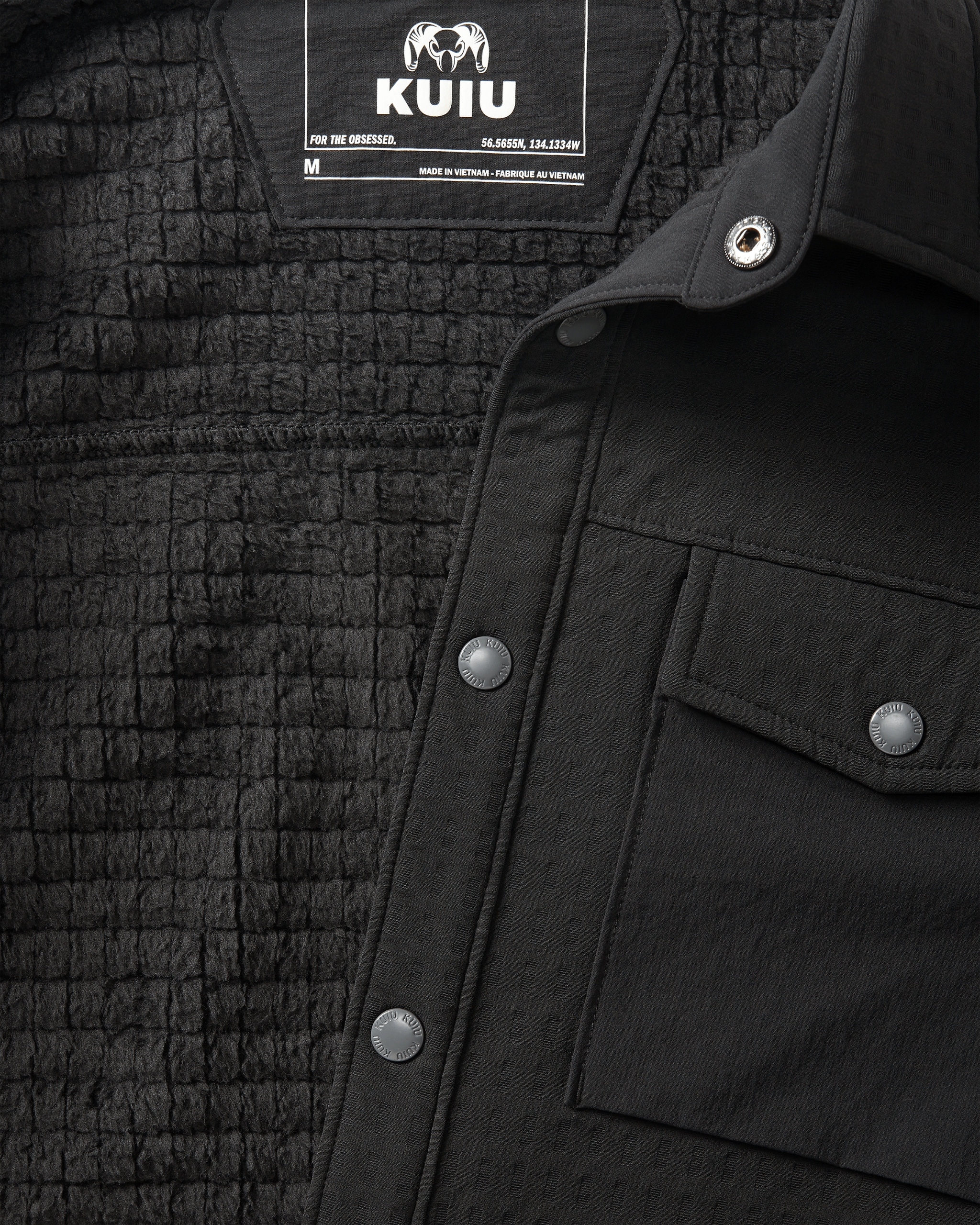 Blockfield Fleece Shirt Jacket | Black - Image 4