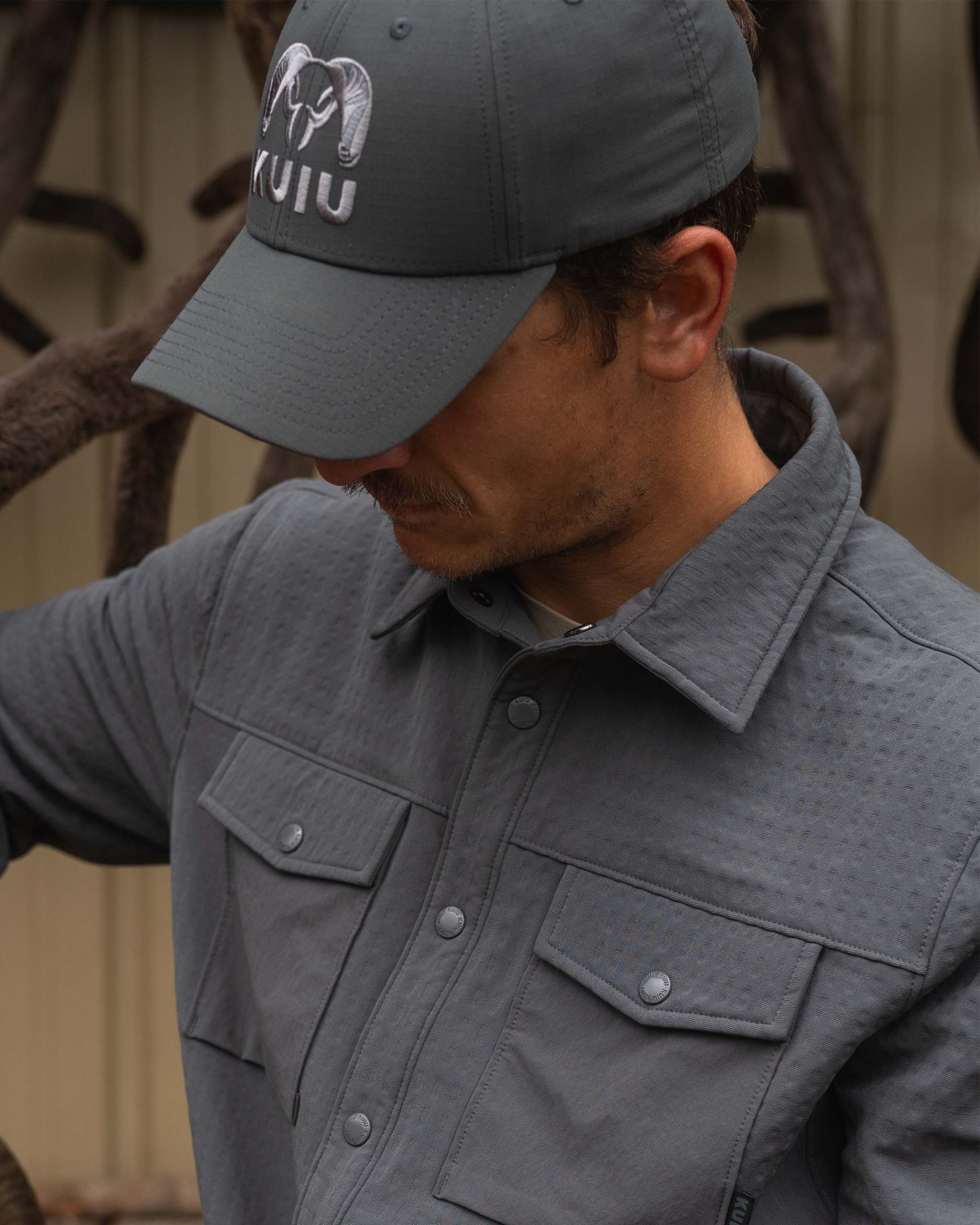 Blockfield Fleece Shirt Jacket | Dark Sage - Image 7