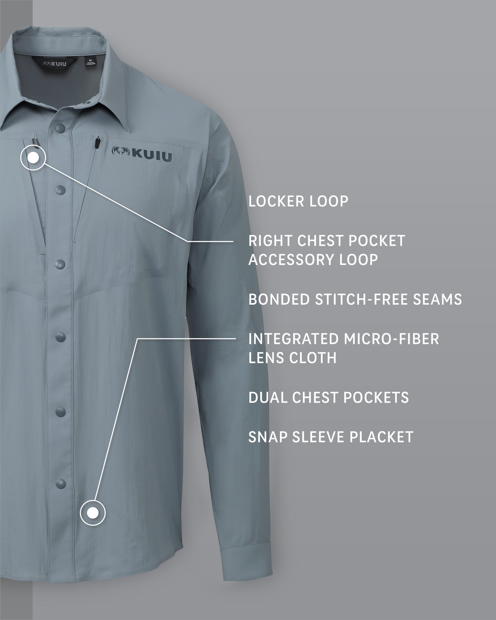 Outlet Salton LS Shirt | Slate - Image 2