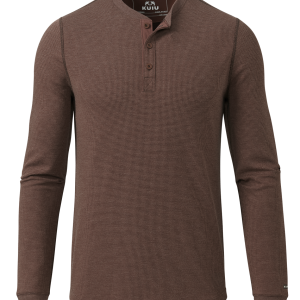 Canyon Waffle Henley | Cedar Heather