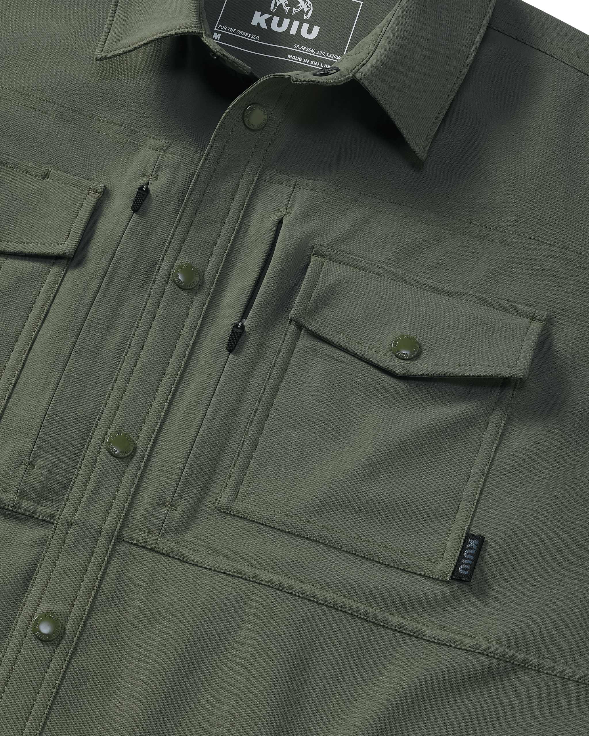 Outlet Tour Shirt Jacket | Dark Sage - Image 4