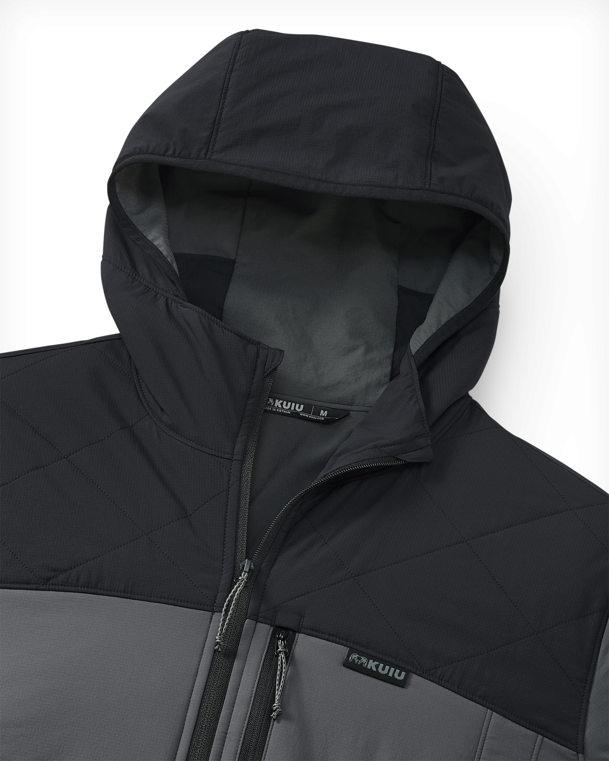 Transit Packable Hooded Jacket | Black/Gunmetal - Image 3
