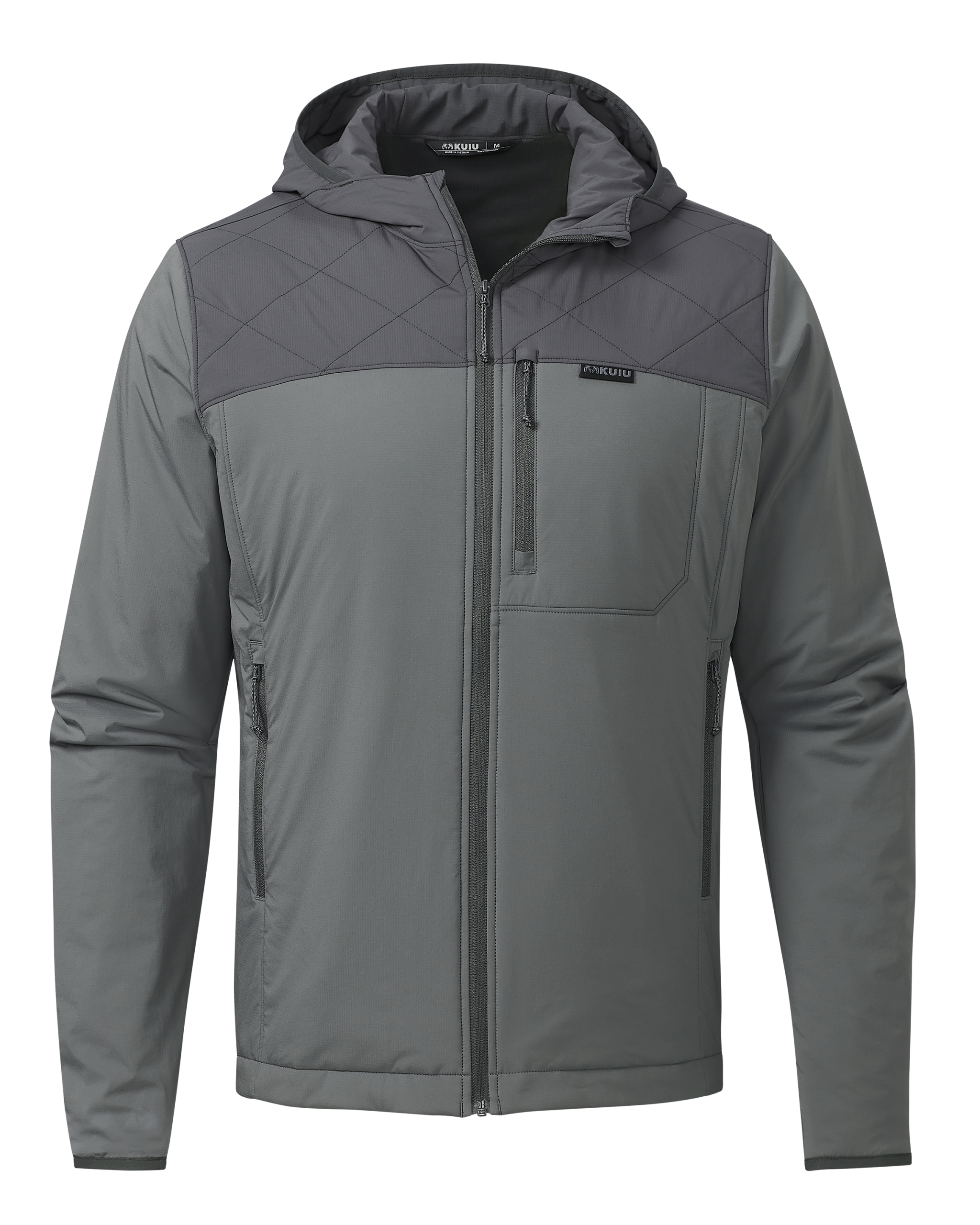 Transit Packable Hooded Jacket | Gunmetal/Stone