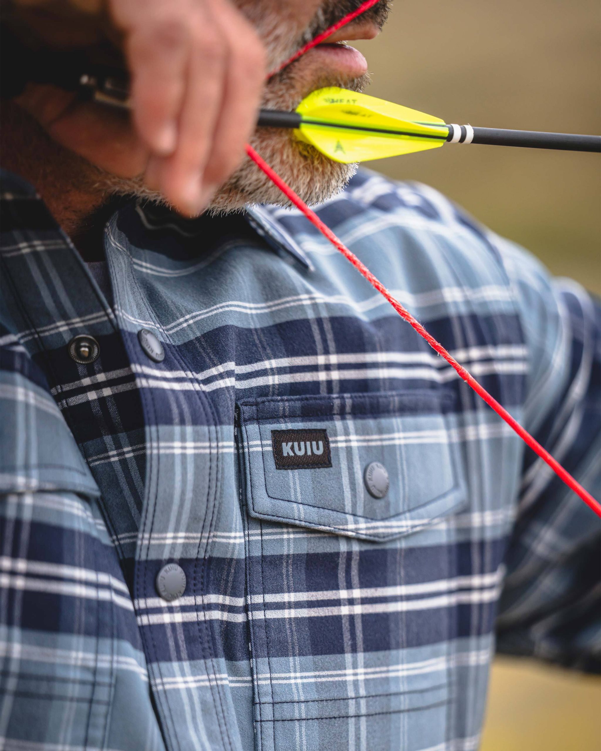 Field Flannel Fleece Shirt Jacket | Steel Blue Framework - Image 6