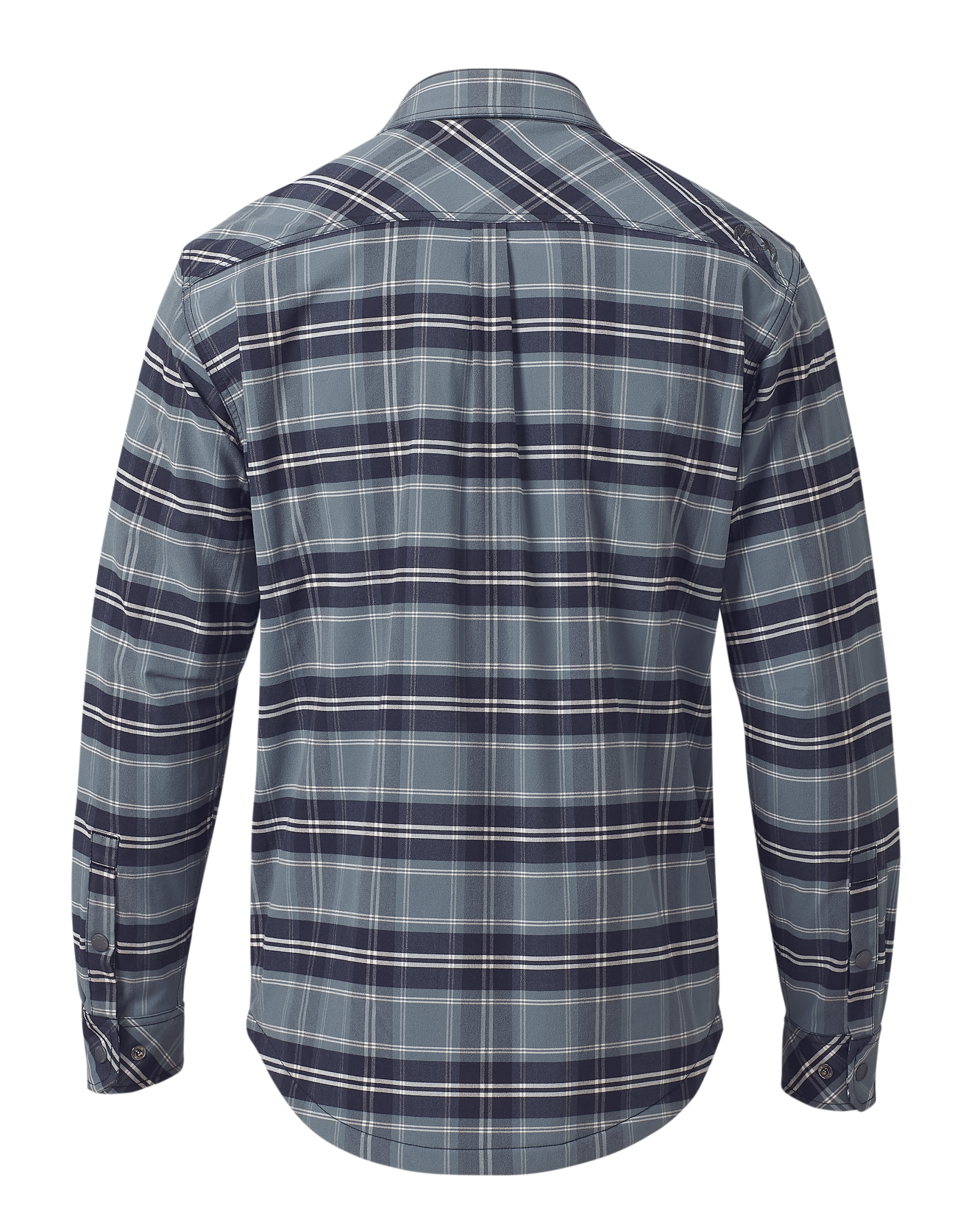 Field Flannel Fleece Shirt Jacket | Steel Blue Framework - Image 3