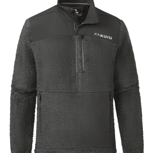 Sherpa Fleece Zip Pullover | Asphalt