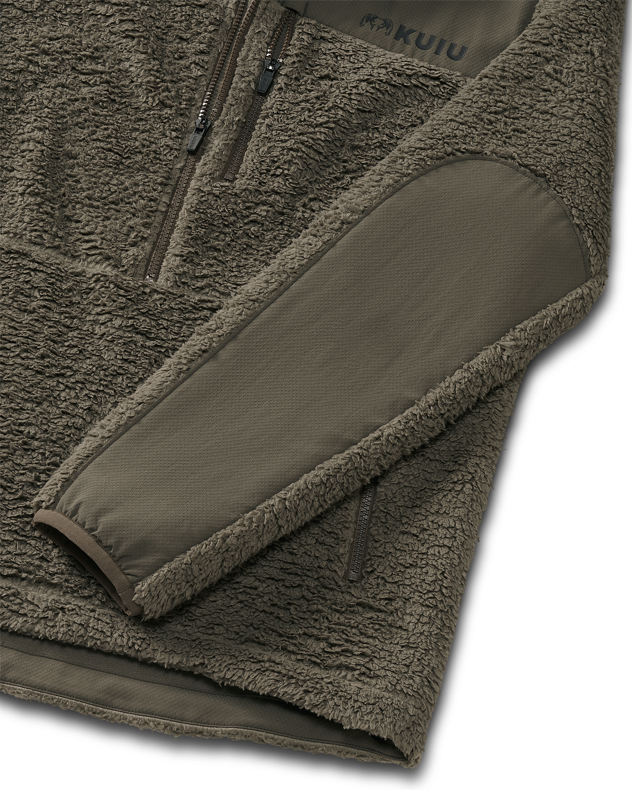 Sherpa Fleece Zip Pullover | Ash - Image 3