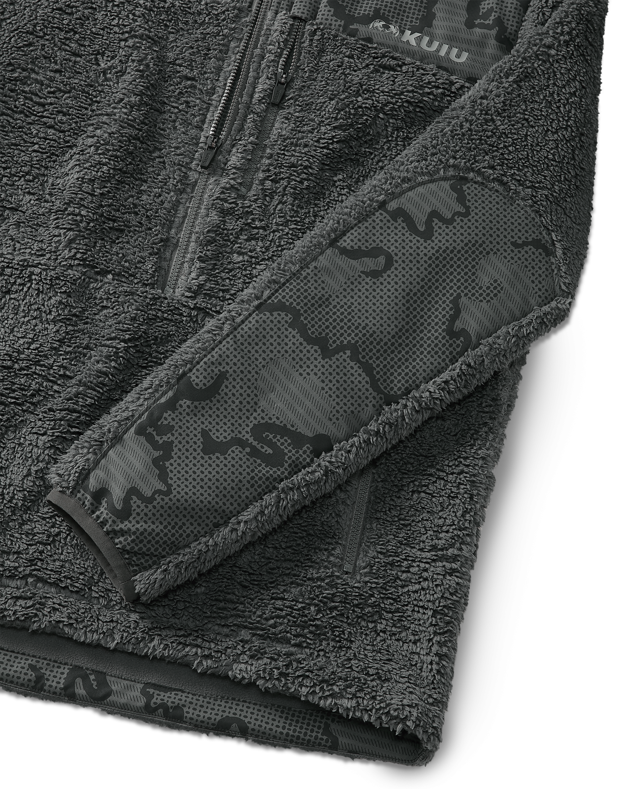Sherpa Fleece Zip Pullover | Gunmetal Tonal - Image 3