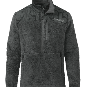 Sherpa Fleece Zip Pullover | Gunmetal Tonal