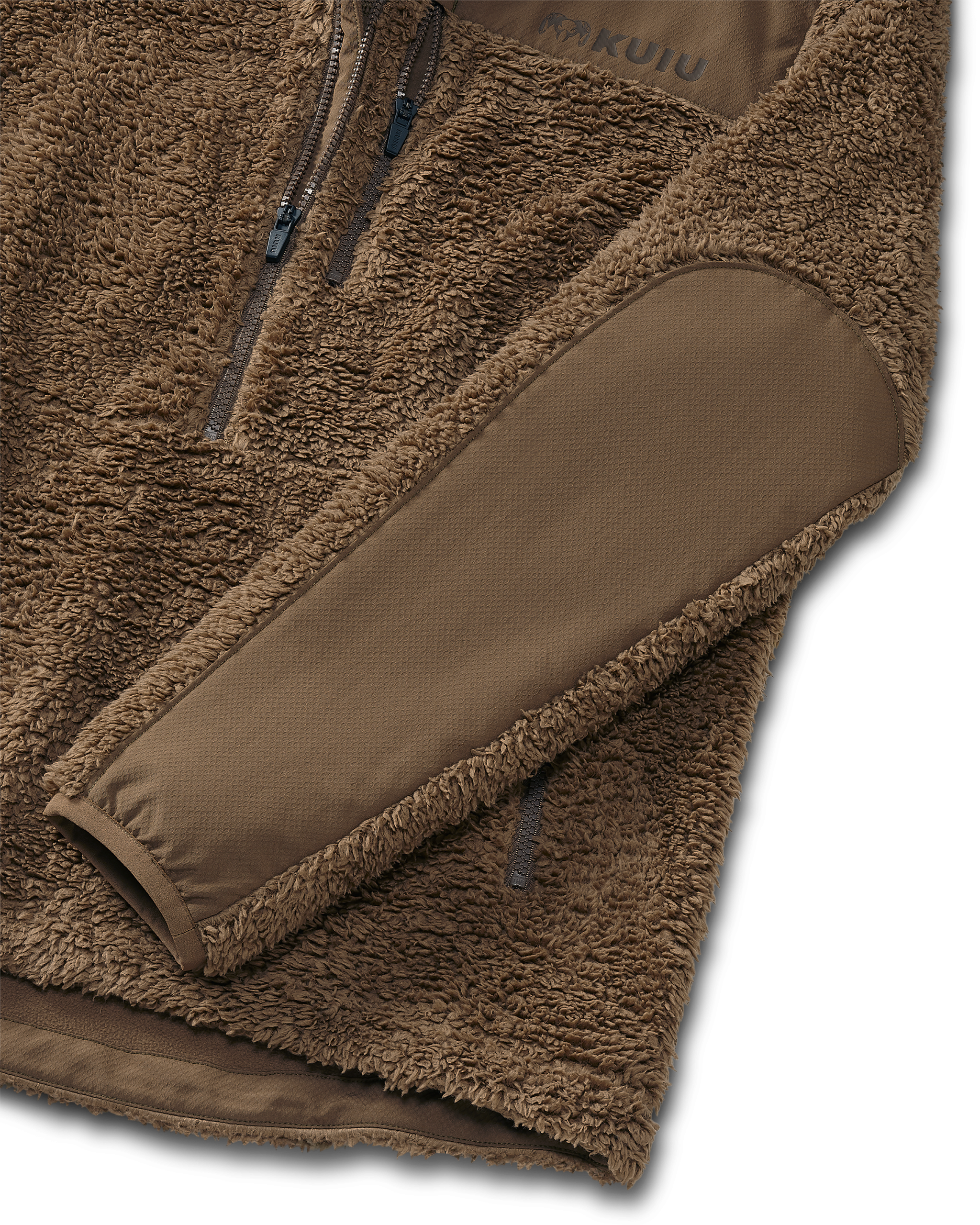 Sherpa Fleece Zip Pullover | Grizzly - Image 3