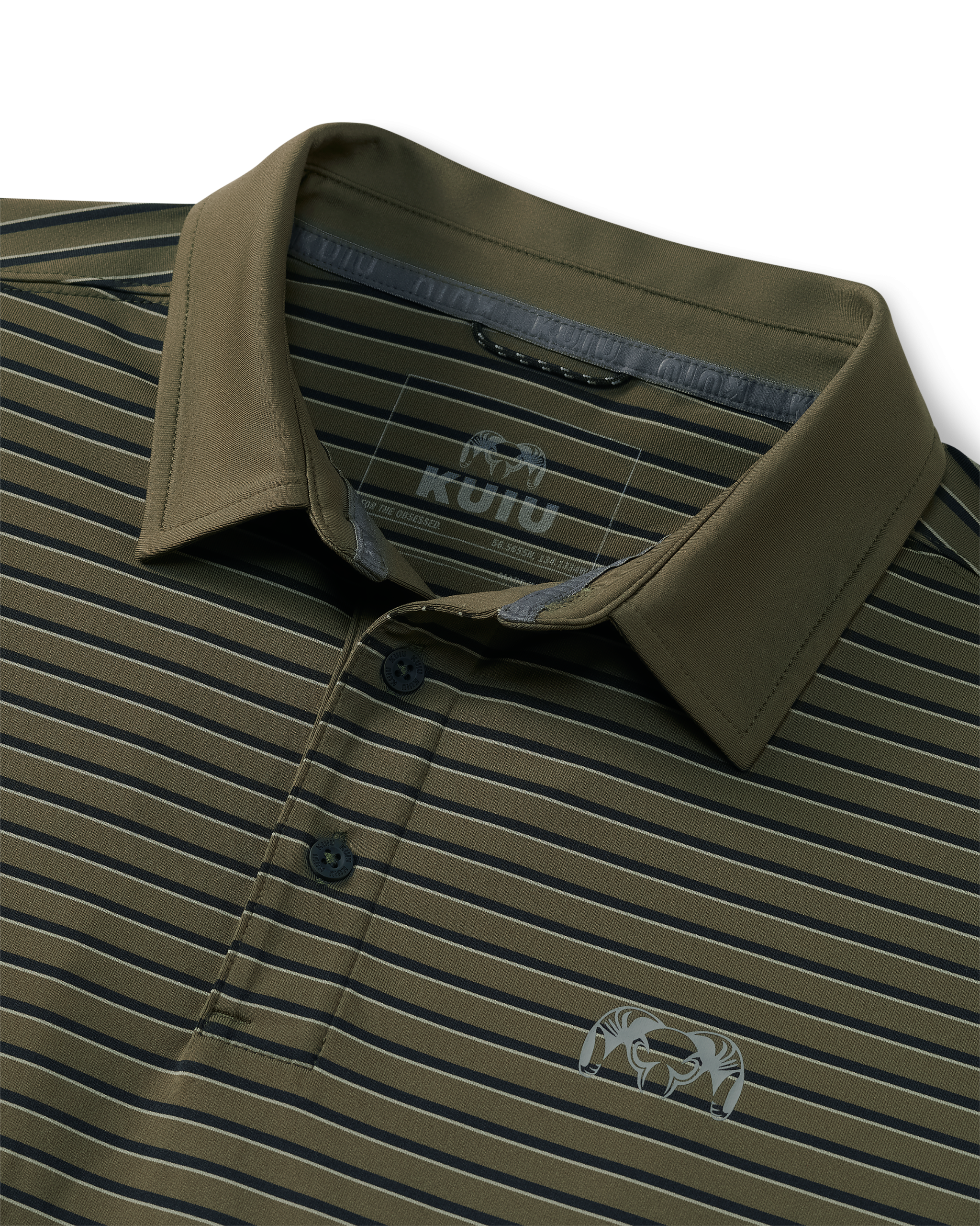 KUIU Performance Polo Stripe | Evergreen Stripe - Image 2