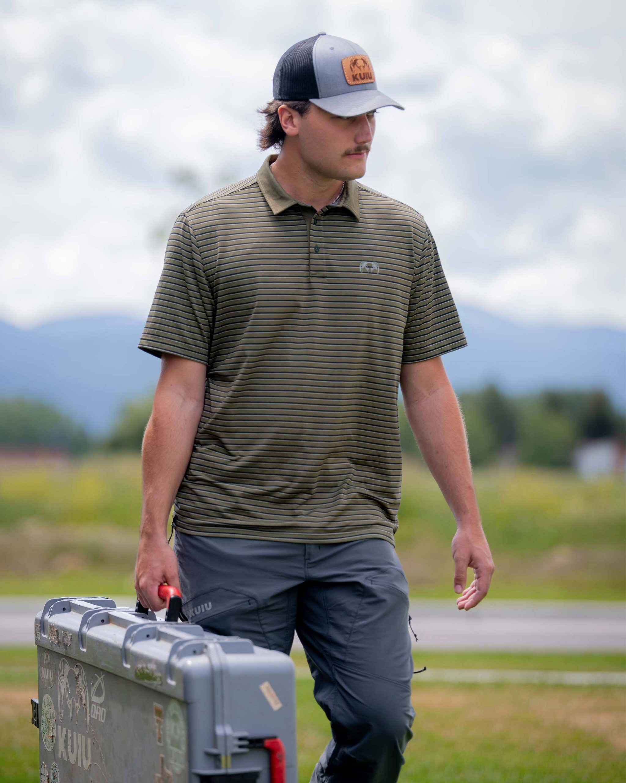 KUIU Performance Polo Stripe | Evergreen Stripe - Image 4
