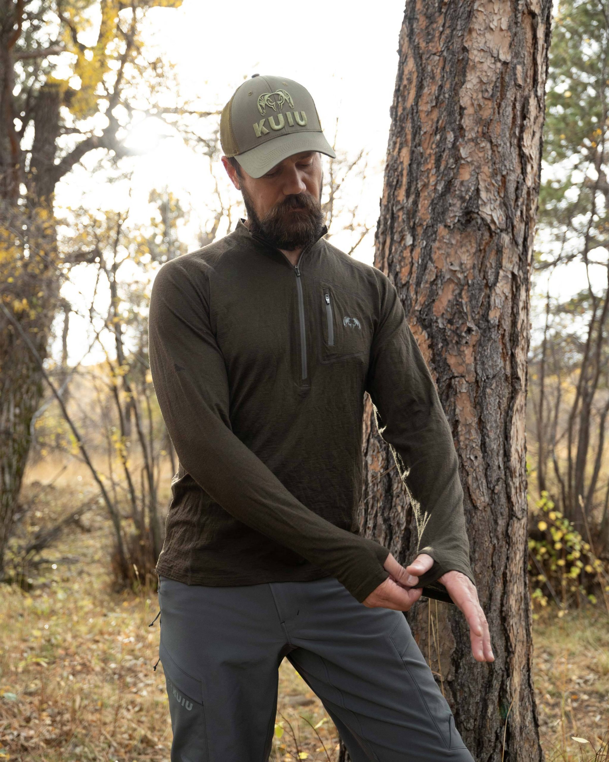 ULTRA Merino 145 Zip-T Hunting Shirt | Gunmetal - Image 4