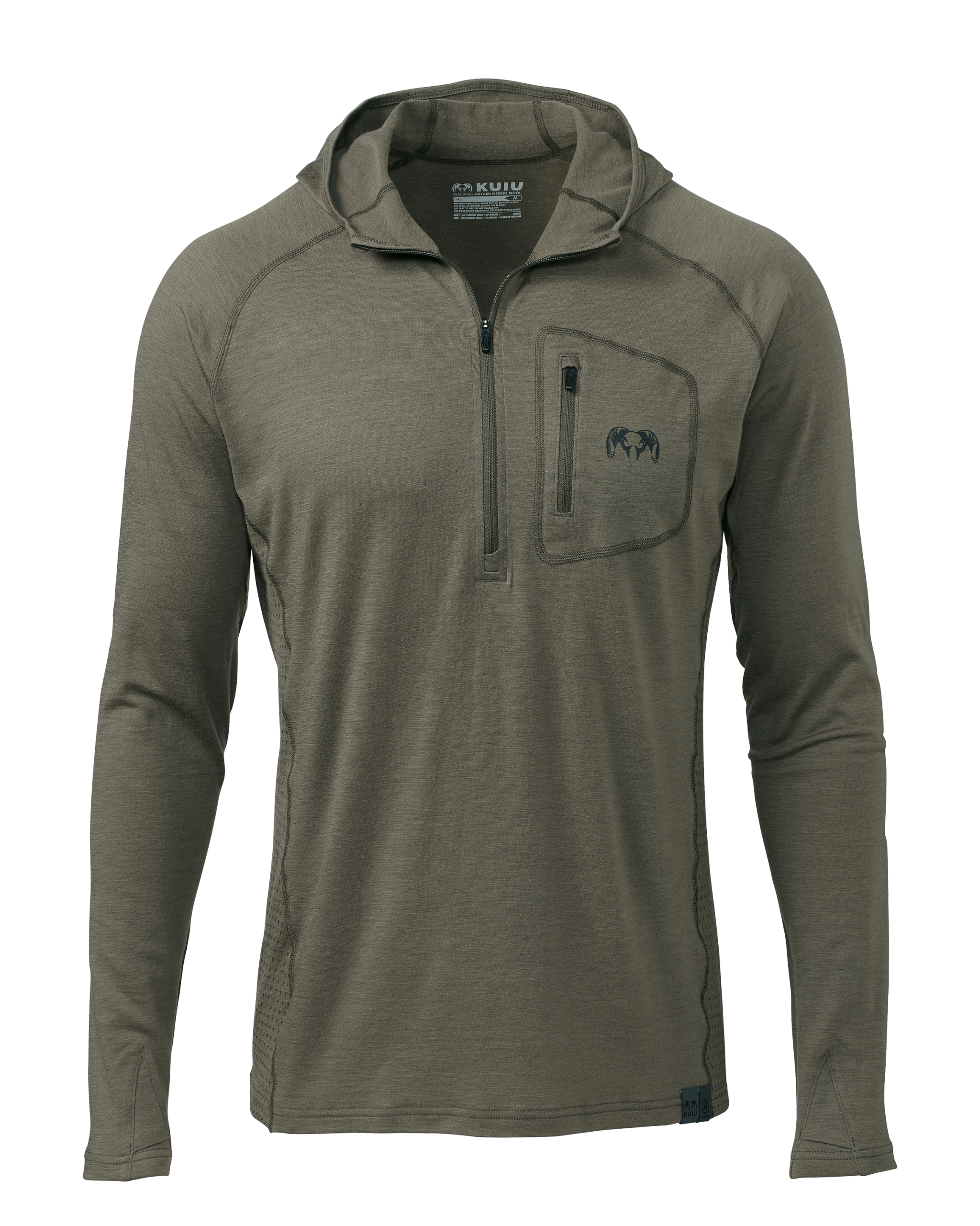 ULTRA Merino 145 Zip-T Hunting Hoodie | Ash