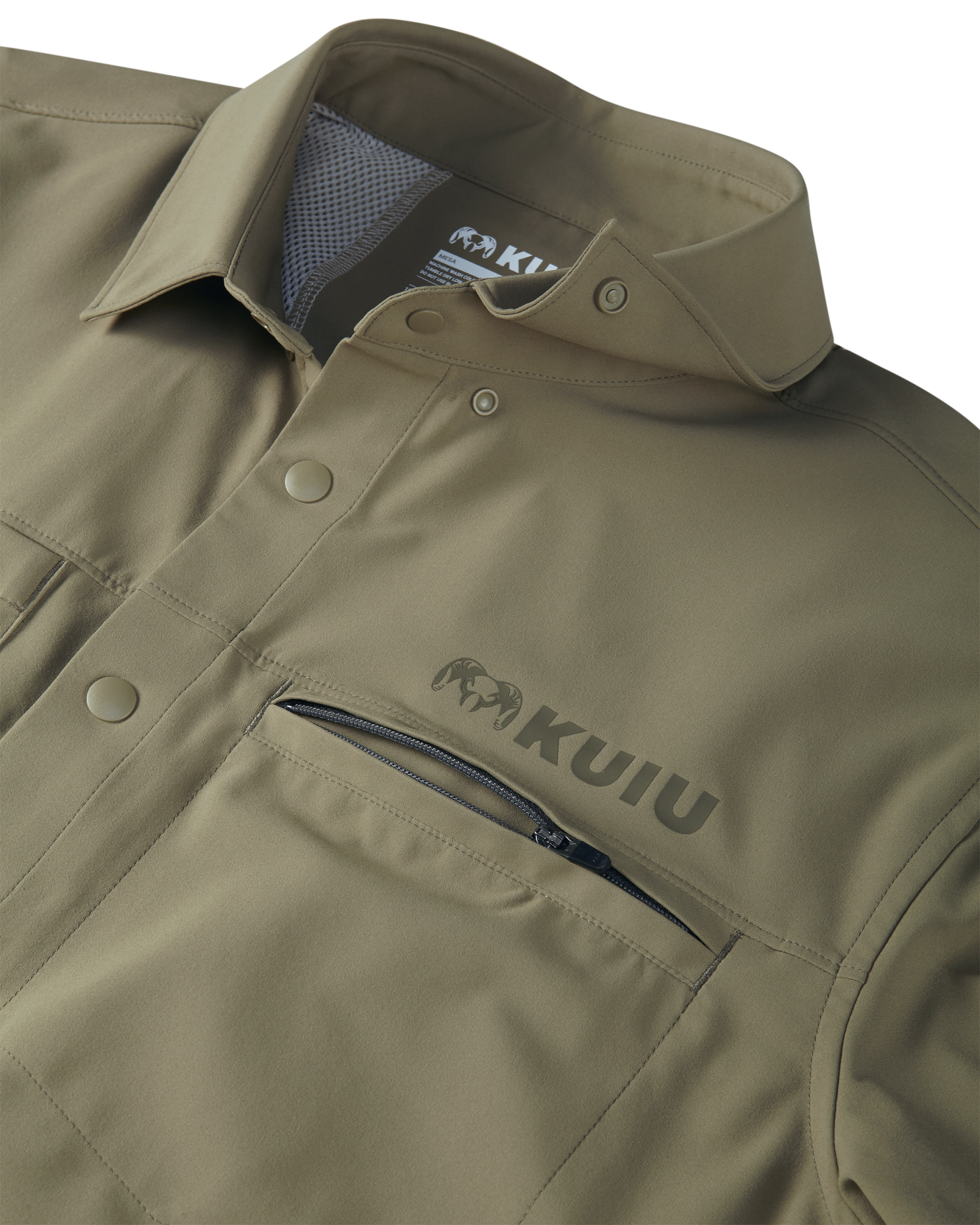 Mesa Vented LS Snap Shirt | Khaki - Image 4