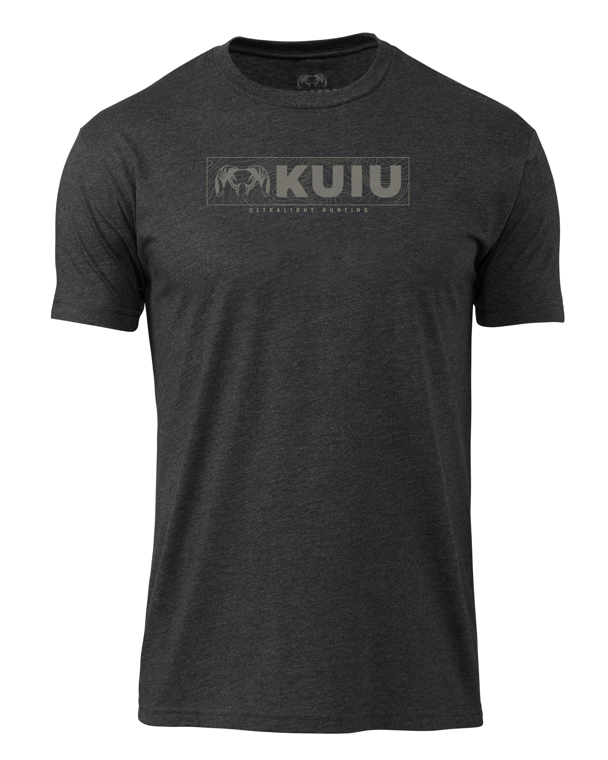 KUIU Topo Block Logo T-Shirt | Charcoal