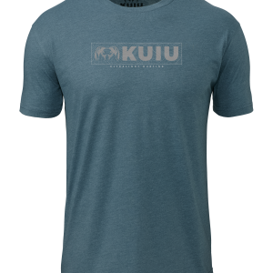KUIU Topo Block Logo T-Shirt | Indigo