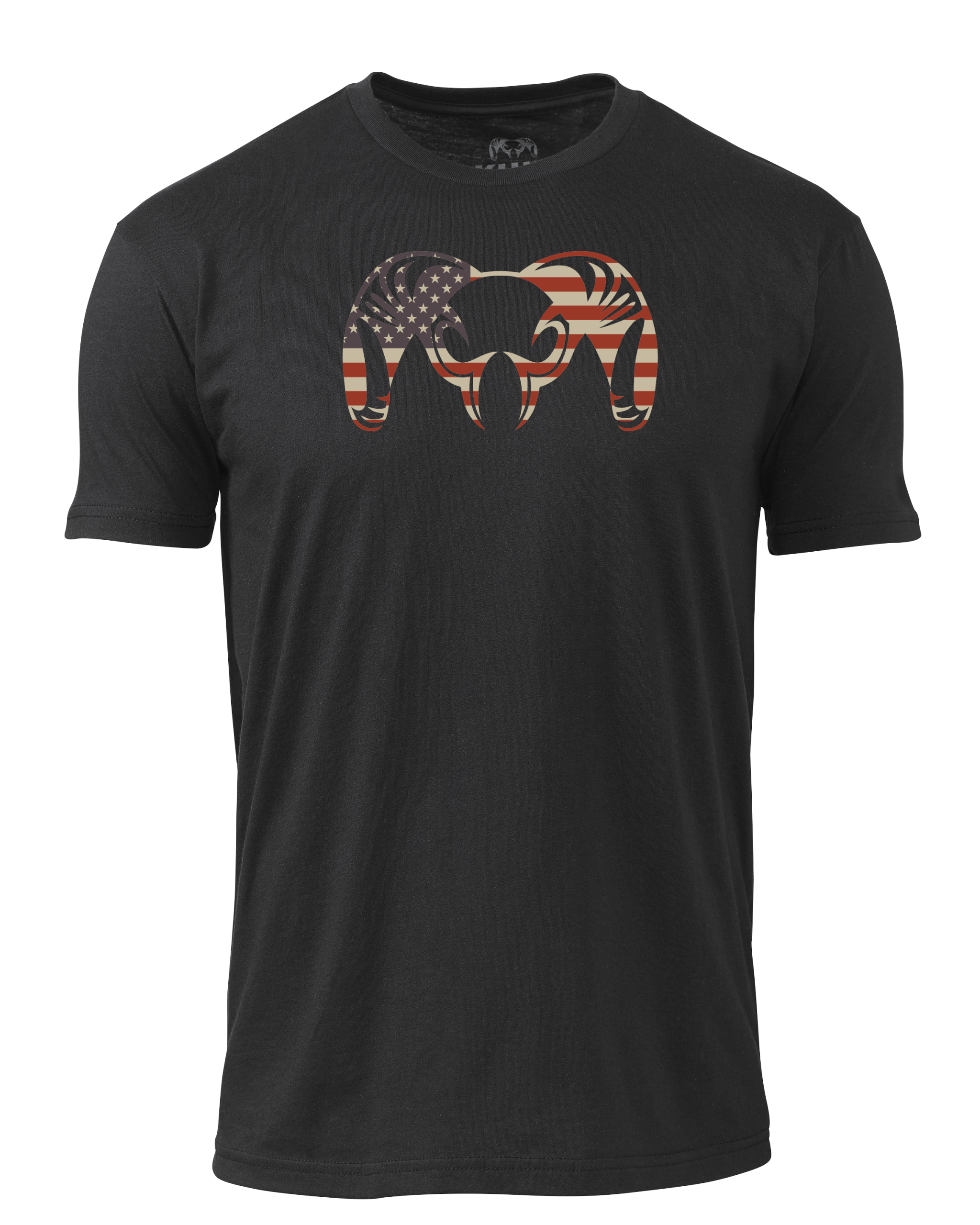 KUIU Solid Patriotic Ram T-Shirt | Black