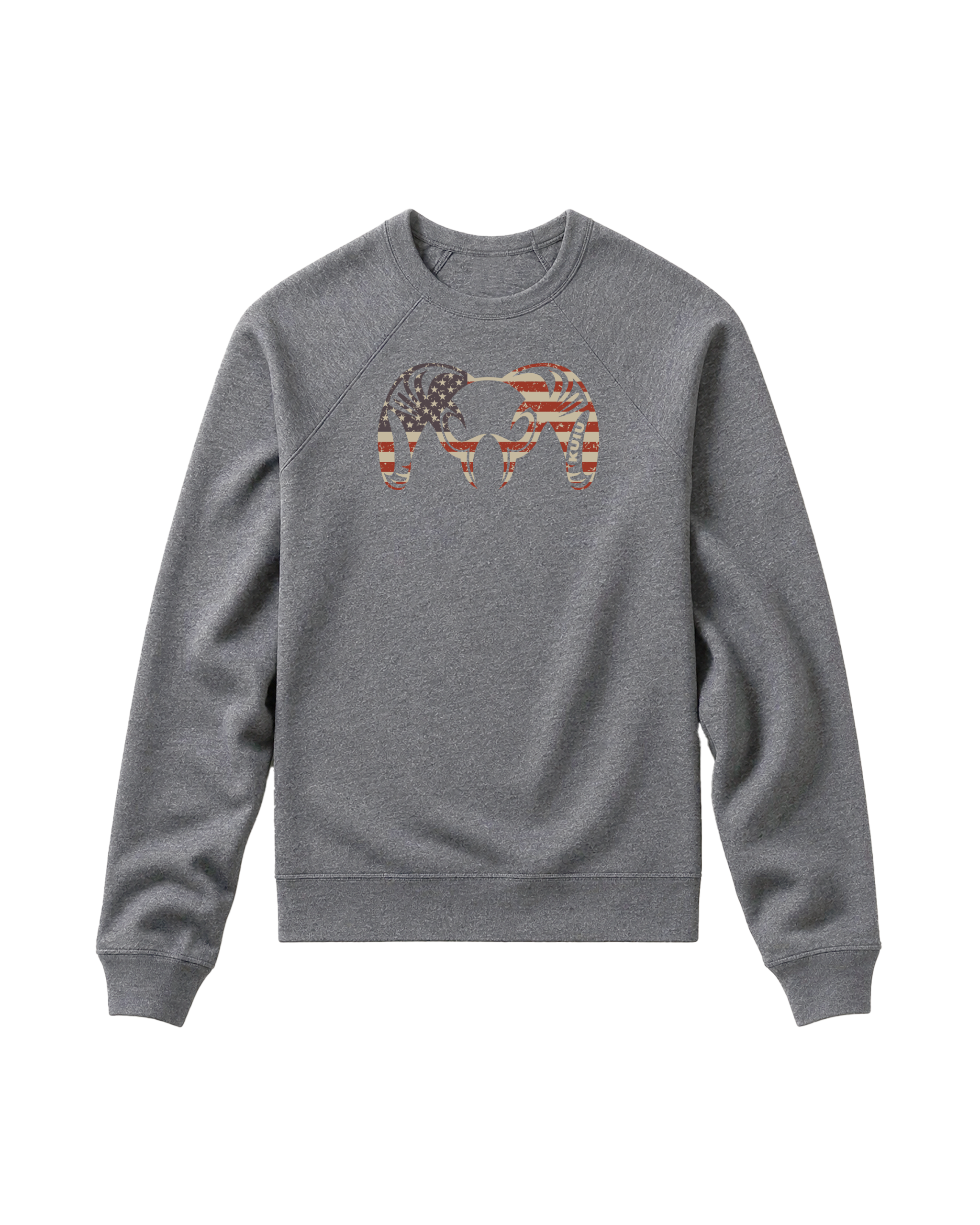 Toddler Patriotic Ram Crewneck Sweatshirt | Deep Heather