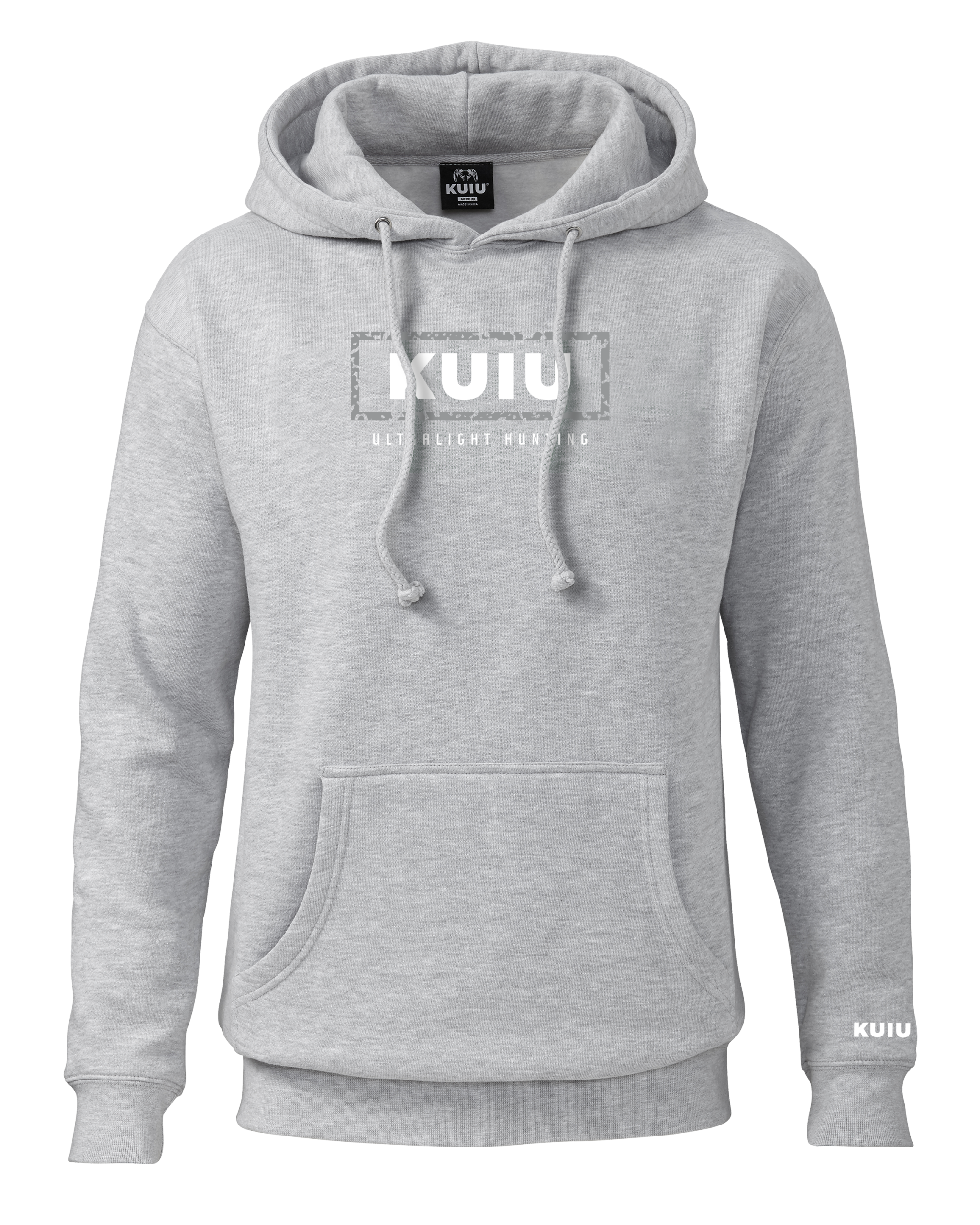 KUIU Box Logo Hoodie | Heather Grey