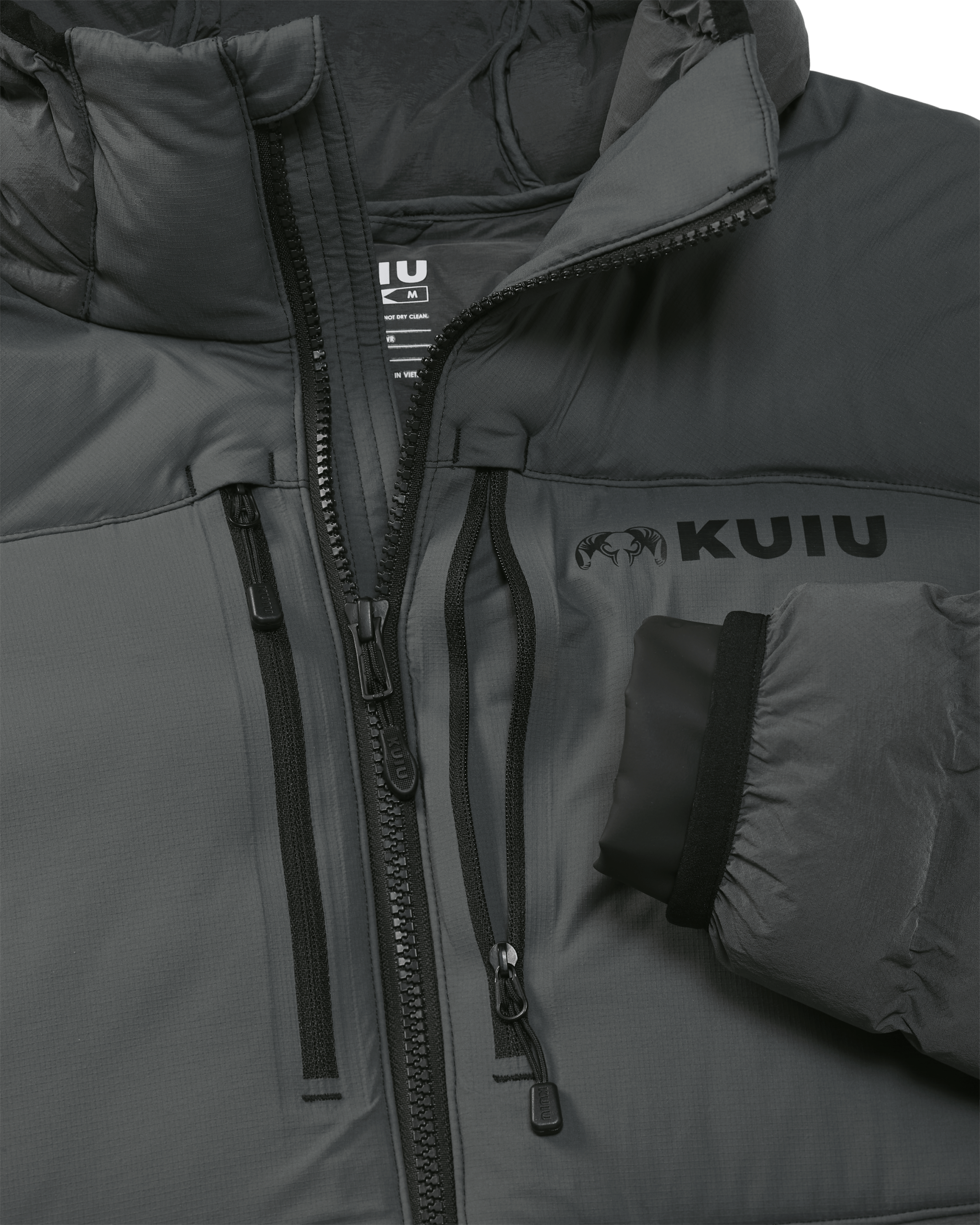 Outlet Flyway Insulated Hooded Jacket | Gunmetal - Image 3