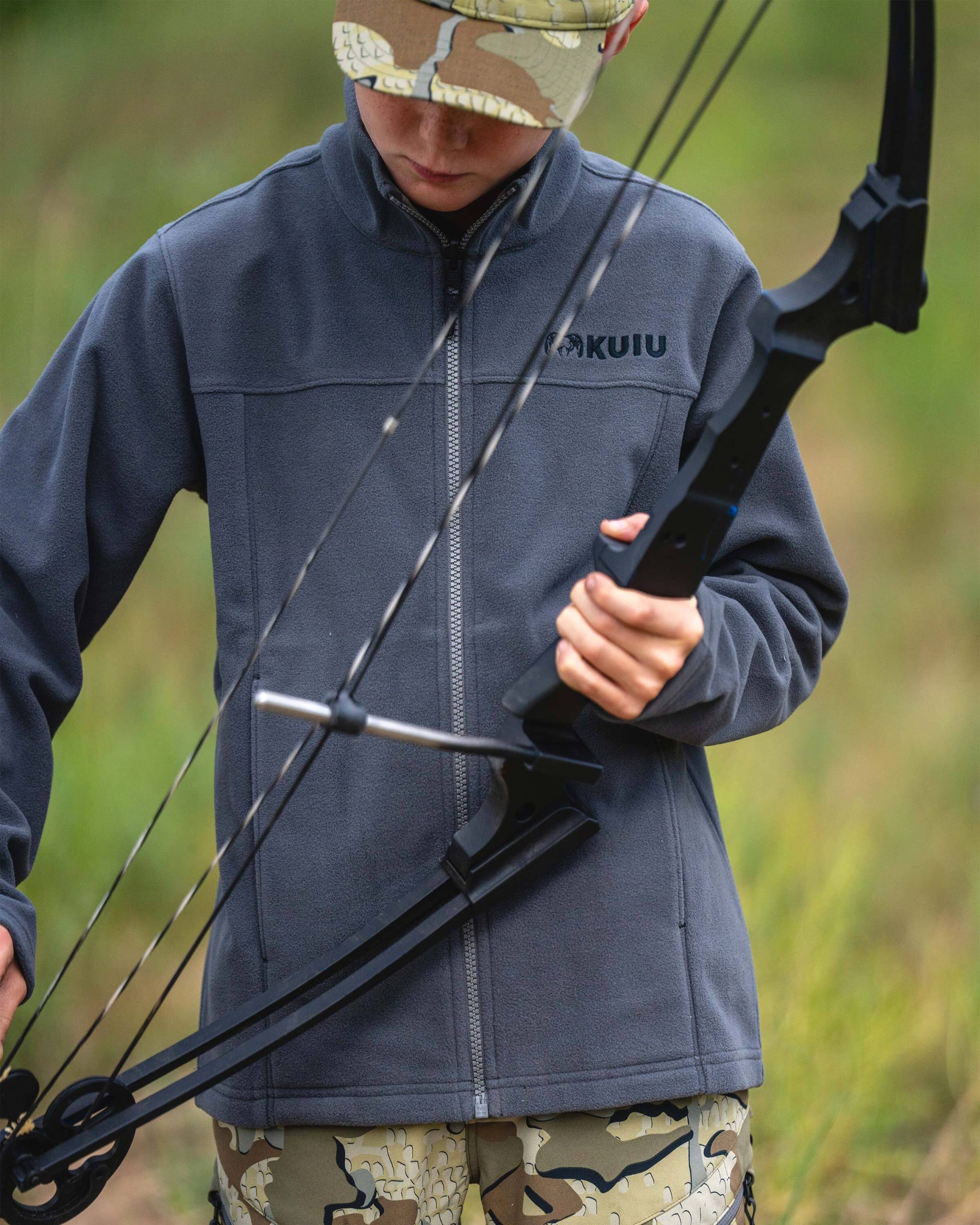 Youth Versa Fleece Full Zip | Gunmetal - Image 3