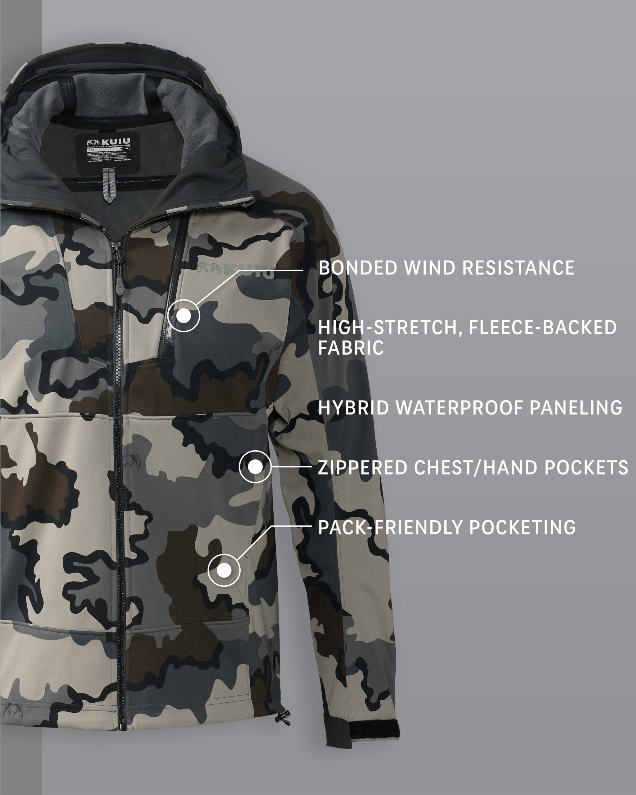 Axis Hybrid Hooded Jacket | Vias - Image 2
