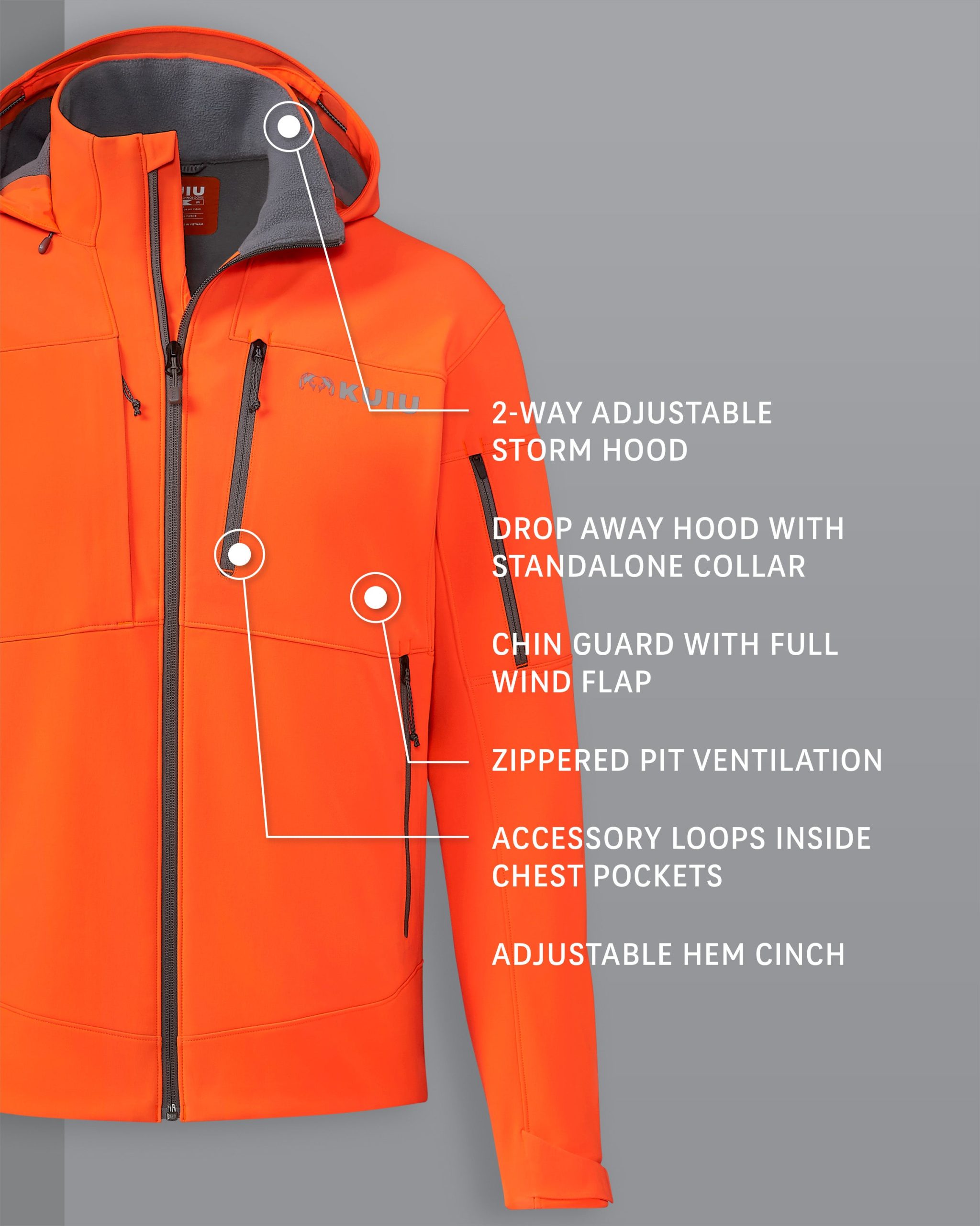 Guide PRO Hooded Jacket | Blaze Orange - Image 2