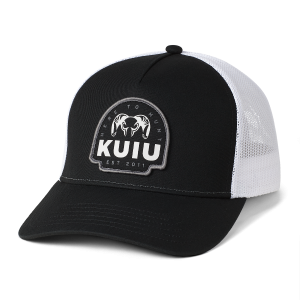 KUIU Here to Hunt Woven Patch Hat | Black/White