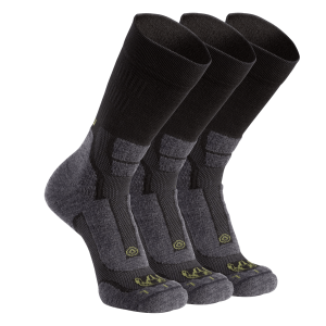 StrongWool Hybrid Crew Sock 3-Pair Pack | Grey Green