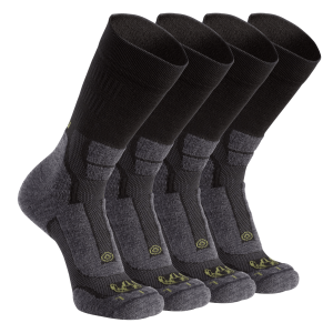 StrongWool Hybrid Crew Sock 4-Pair Pack | Grey Green