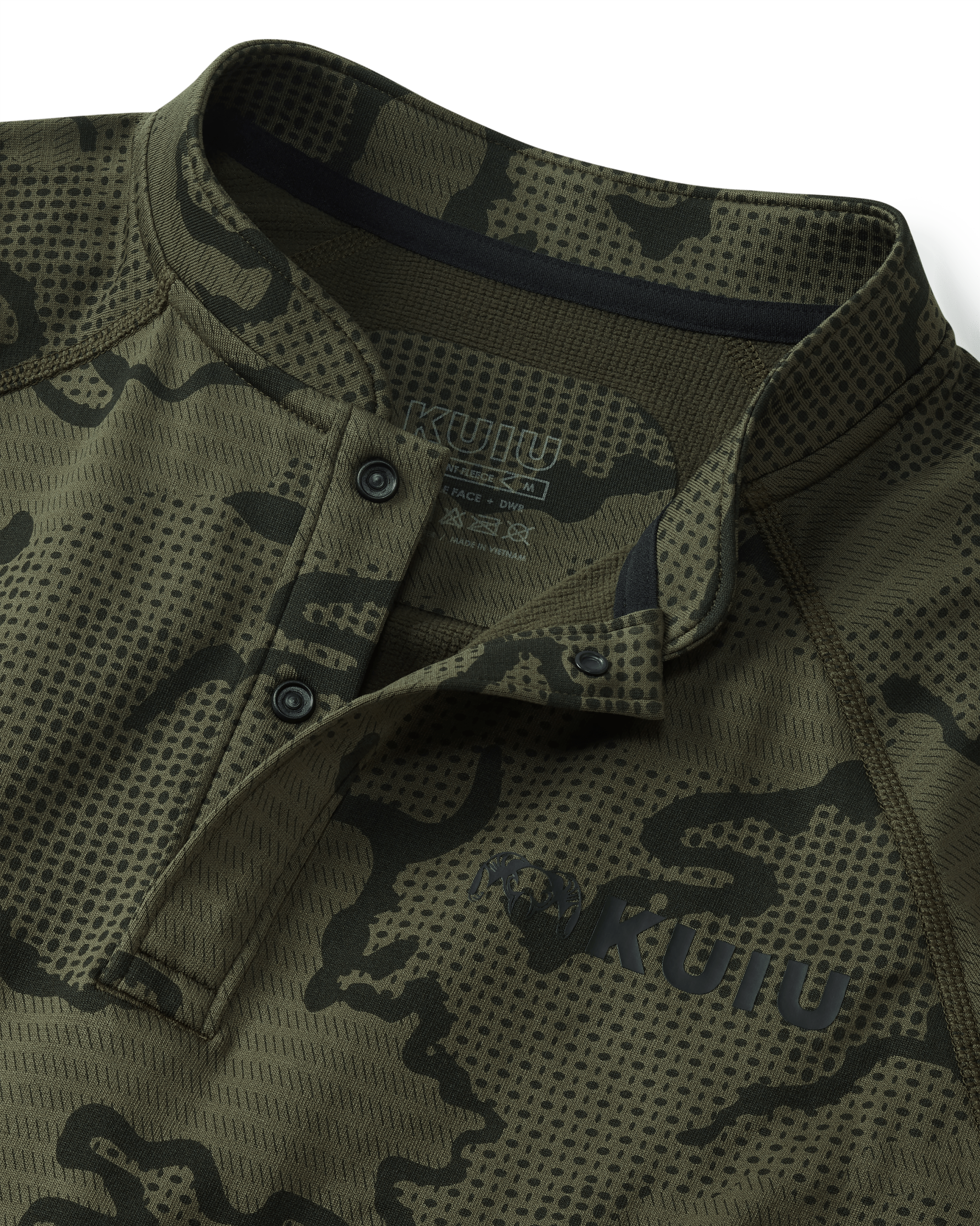 Outlet Ridgepoint Fleece Henley | Olive Tonal - Image 3