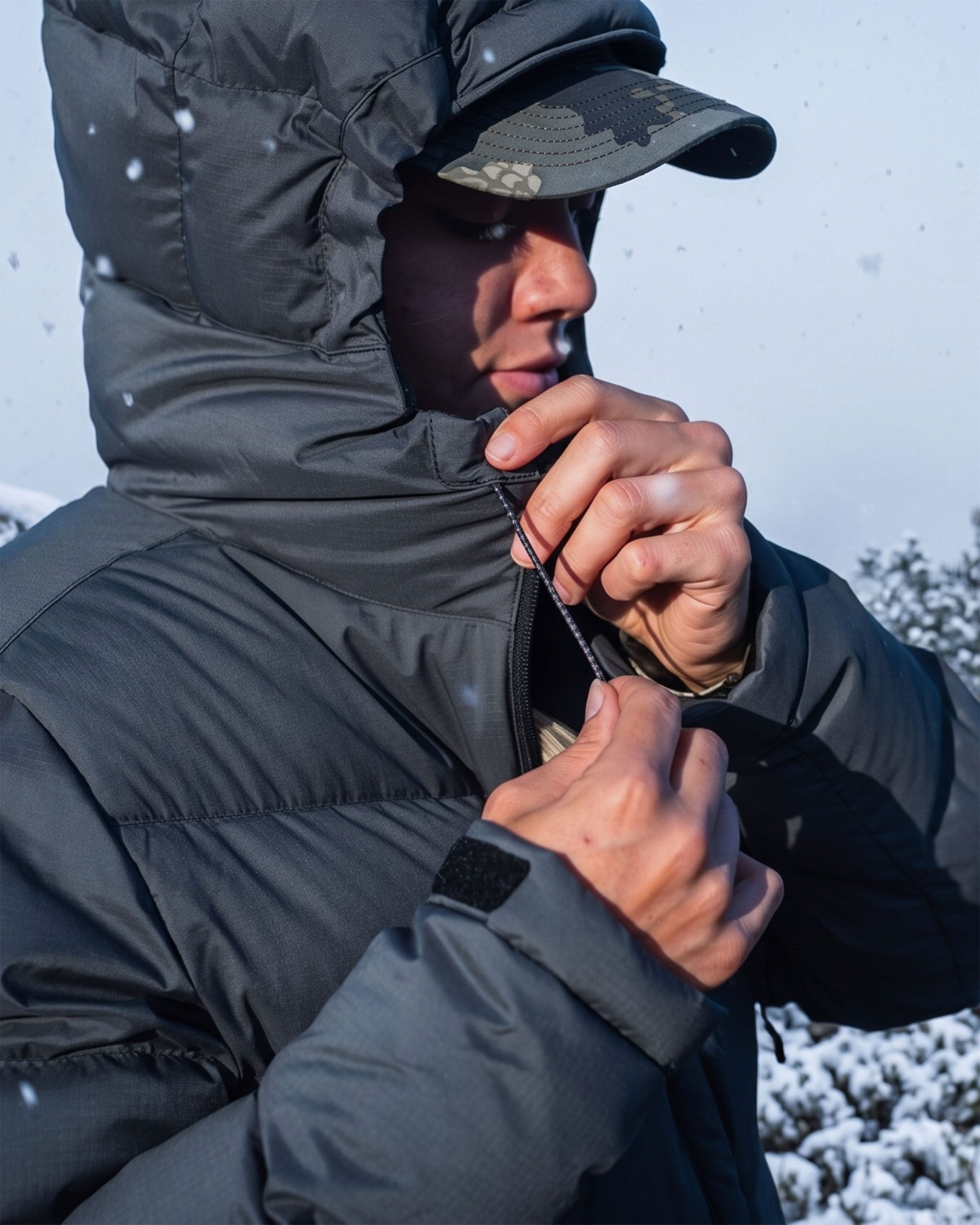Women's Super Down PRO Hooded Jacket | Gunmetal - Image 7